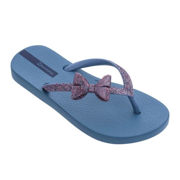 IPANEMA GIRLS' GLITTER IV FLIP FLOPS BLUE GLITTER size 13/1 - Picture 1 of 3